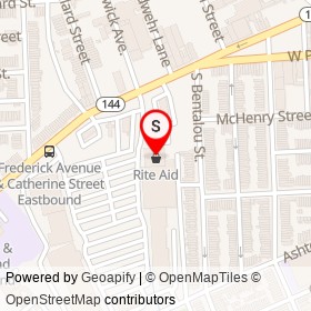 Rite Aid on Ramsay Street, Baltimore Maryland - location map