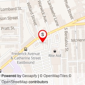 Checkers on Frederick Avenue, Baltimore Maryland - location map