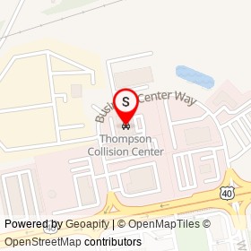 Thompson Collision Center on Business Center Way, Edgewood Maryland - location map