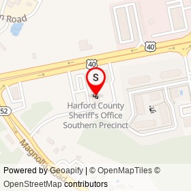 Harford County Sheriff's Office Southern Precinct on Pulaski Highway, Edgewood Maryland - location map