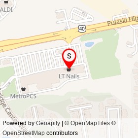 LT Nails on Pulaski Highway, Edgewood Maryland - location map