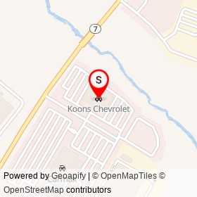 Koons Chevrolet on Philadelphia Road, Rosedale Maryland - location map