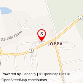 Gunpowder Barber Shop on Philadelphia Road, Joppatowne Maryland - location map