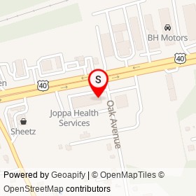 Ben’s Tire Sales Inc. on Pulaski Highway, Joppatowne Maryland - location map