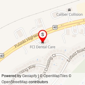 FCI Dental Care on Pulaski Highway, Joppatowne Maryland - location map