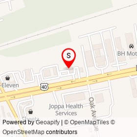 Joppa Car & Truck World on Pulaski Highway, Joppatowne Maryland - location map