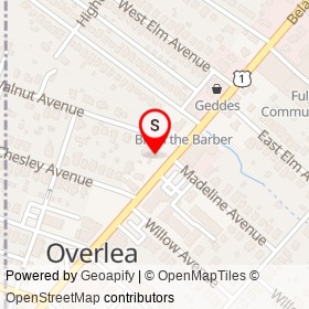 Overlea Motors on Belair Road, Overlea Maryland - location map