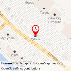 Qdoba on Campbell Boulevard, White Marsh Maryland - location map