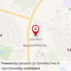 Casa Mia's on Beaconsfield Drive, White Marsh Maryland - location map