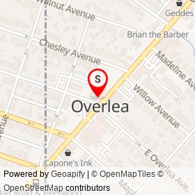Overlea Station on West Overlea Avenue, Overlea Maryland - location map