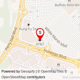 AT&T on Honeygo Boulevard, White Marsh Maryland - location map