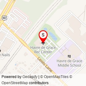 Havre de Grace Rec Center on , Havre de Grace Maryland - location map