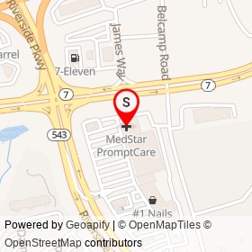 MedStar PromptCare on Riverside Parkway, Riverside Maryland - location map