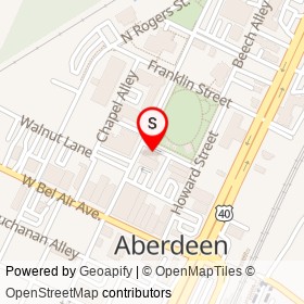 Cardrade on Centennial Lane, Aberdeen Maryland - location map