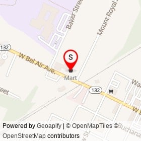 Mart on West Bel Air Avenue, Aberdeen Maryland - location map