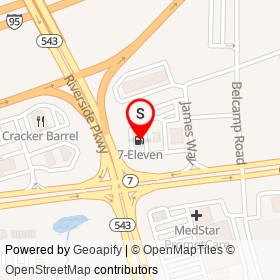 7-Eleven on James Way, Riverside Maryland - location map
