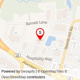 Red Roof Inn on Hospitality Way, Aberdeen Maryland - location map