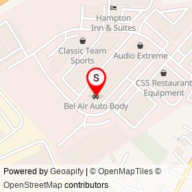 Bel Air Auto Body on Emmorton Park Road, Edgewood Maryland - location map
