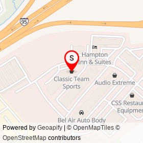 Classic Team Sports on Emmorton Park Road, Edgewood Maryland - location map