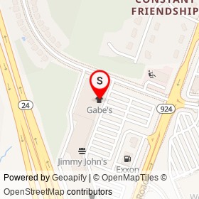 Gabe's on Emmorton Road,  Maryland - location map