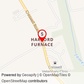 Harford Furnace Historic District on Creswell Road,  Maryland - location map