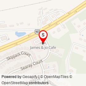 James & Jo Cafe on Pulaski Highway,  Maryland - location map