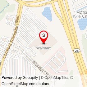 Walmart on Constant Friendship Boulevard,  Maryland - location map