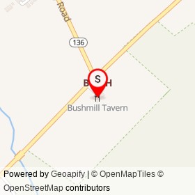 Bushmill Tavern on Philadelphia Road,  Maryland - location map