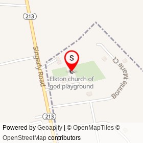 Elkton church of god playground on Bonnie Marie Lane, Elkton Maryland - location map