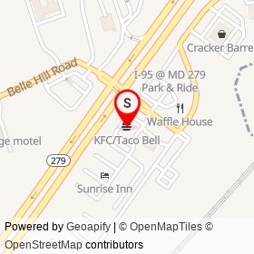 KFC/Taco Bell on Belle Hill Road, Elkton Maryland - location map