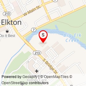 Elkton Carpet & Tile on South Bridge Street, Elkton Maryland - location map