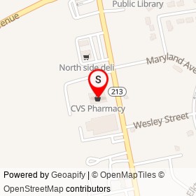 CVS Pharmacy on North Bridge Street, Elkton Maryland - location map