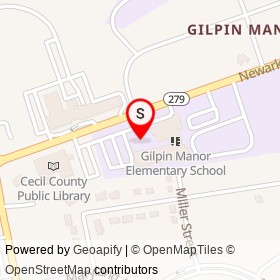 Gilpin Elementary playground on Newark Avenue, Elkton Maryland - location map