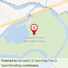 Howard's Pond Recreation Area on , Elkton Maryland - location map