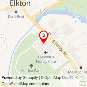 Capriotti's Sandwich Shop on South Bridge Street, Elkton Maryland - location map