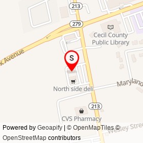 Romas Piza on North Bridge Street, Elkton Maryland - location map
