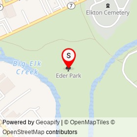 Eder Park on , Elkton Maryland - location map