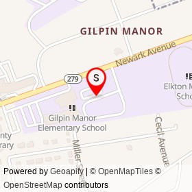 Public playing ground on Newark Avenue, Elkton Maryland - location map