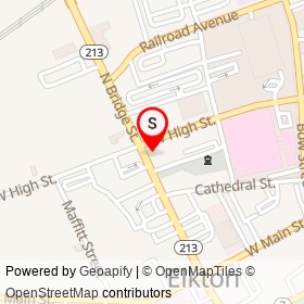 pops Barber on North Bridge Street, Elkton Maryland - location map