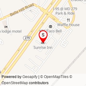 Sunrise Inn on Elkton Road, Elkton Maryland - location map