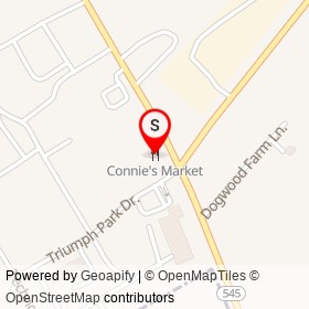 Connie's Market on Blue Ball Road, Elkton Maryland - location map