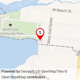 Nauti Goose Restaurant on Cherry Street, North East Maryland - location map