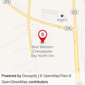 Best Western Chesapeake Bay North Inn on Elwoods Road, North East Maryland - location map
