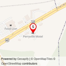 Perryville Motel on Pulaski Highway, Perryville Maryland - location map