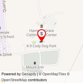 K-9 Cody Dog Park on Angel Road, Havre de Grace Maryland - location map