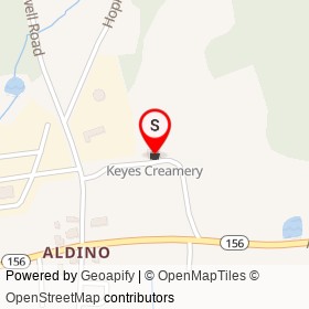 Keyes Creamery on Aldino Road, Aberdeen Maryland - location map