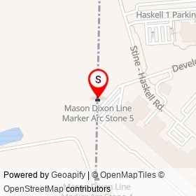 Mason Dixon Line Marker Arc Stone 5 on Greenhouse Lane,  Maryland - location map