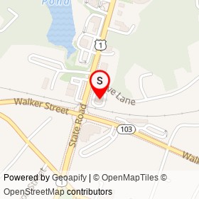 TD Bank on State Road, Kittery Maine - location map