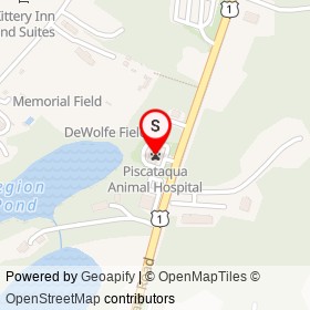 Piscataqua Animal Hospital on State Road, Kittery Maine - location map