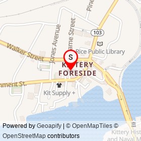 The Foreside Bike Shop on Government Street, Kittery Maine - location map